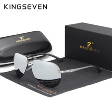 Aluminum Magnesium Polarized Rimless Lens Sunglasses for Men High Definition Ret