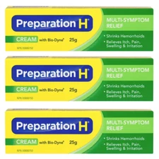 3x Canadian Preparation H Cream With Bio-Dyne Multi Symptom 25g Canada Wrinkles
