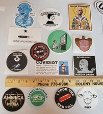 TRUST GOVERNMENT STICKERS VARIETY PACK BILL GATES VACCINE RESEARCH 💉 MASK  😷