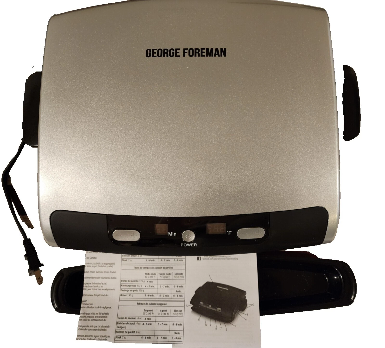 George Foreman Parrillas y planchas de contacto 1200-1499 W Parrillas y planchas