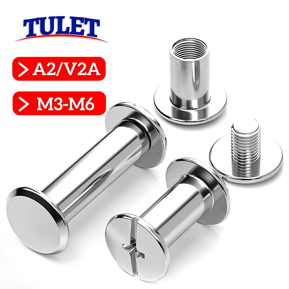QUARKZMAN 50 Set Rivetti con Perno a Punta Conica, Borchie e Punte per Albero con Vite Posteriore 8 x 12mm per Artigianato Pelle Abbigliamento Scarpe Cinture, Borse (Arancia