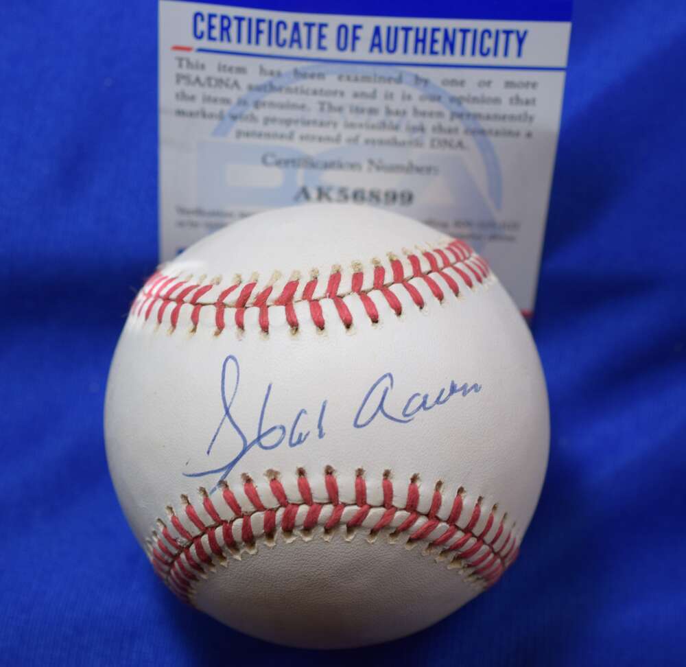 Hank Aaron PSA DNA Coa Autograph National League ONL Signed Baseball 3
