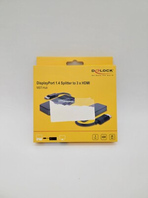 DeLOCK Dis­play­Port 1.4/HDMI, MST, 4K 60 Hz Dis­play­Port Splitter St  #KT1593M