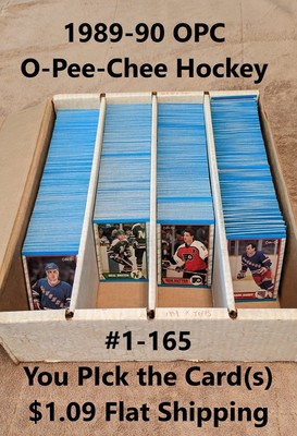 1989-90 O-Pee-Chee (OPC) Hockey #1-165-YOUR CHOICE)-$1.09 Flat Ship UPDATED 8/22