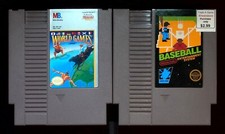 2 Nintendo NES Game Cartridges::WORLD X GAMES and BASEBALL::Tested