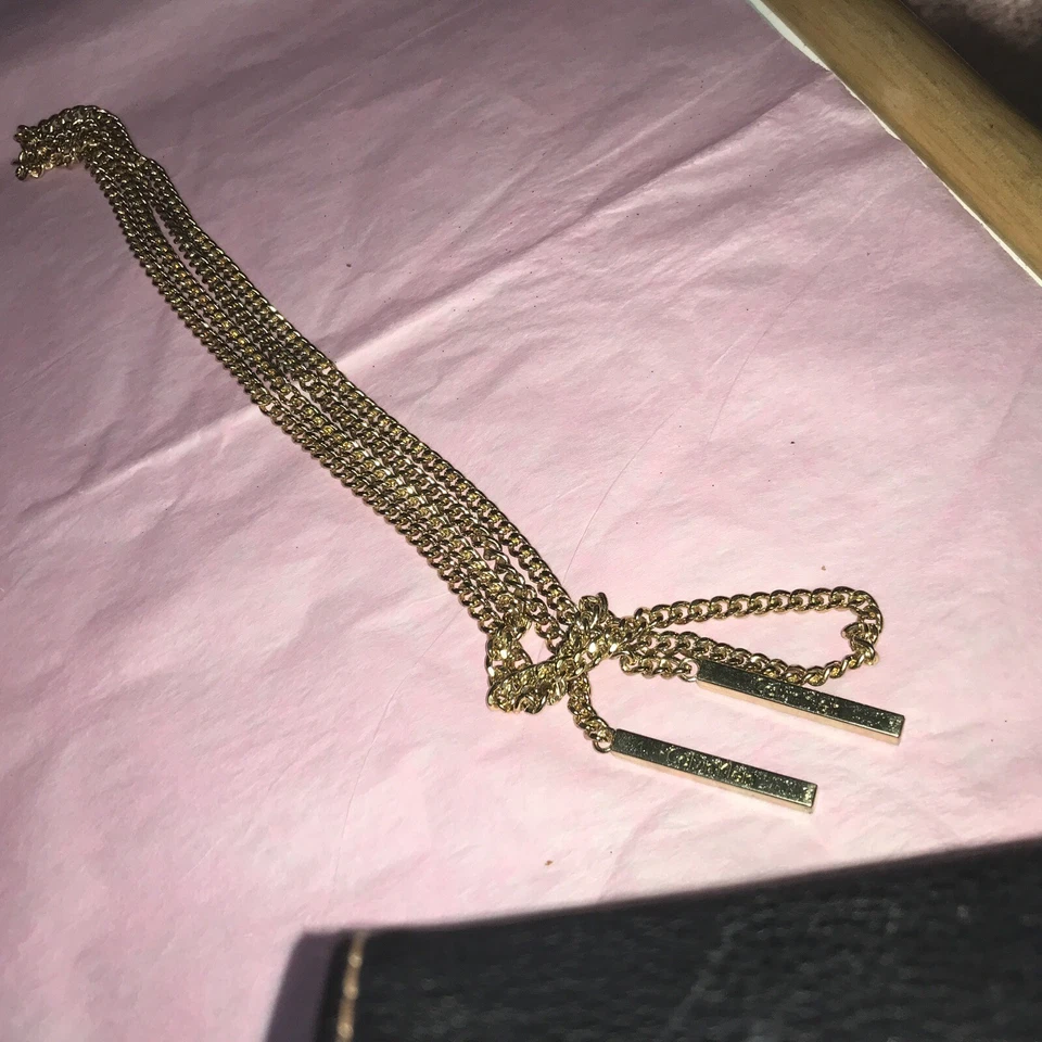 Calvin Klein бар подвеска обочины ссылка цепочка длинное ожерелье золотистый 46» - Изображение 3 из 4