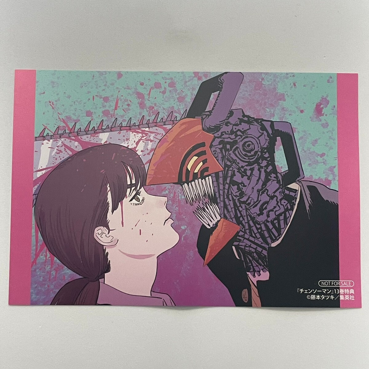 Chainsaw man postcard Denji Asa Yoru Illust card japan vol. 13