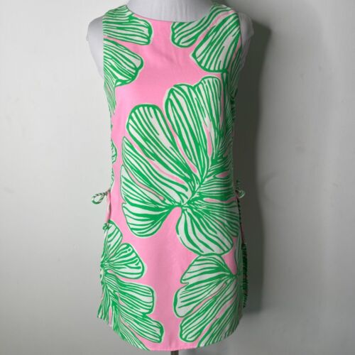Lilly Pulitzer Women's Green Pink Donna Floral Sleeveless Romper Size 00