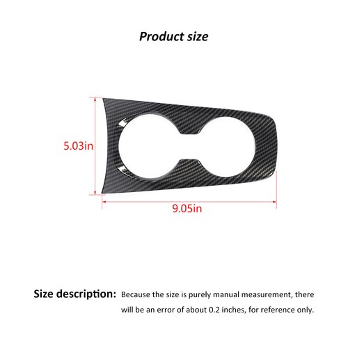 Console Water Cup Holder Panel Cover Trim For 2010-15 Chevy Camaro Carbon Fiber - Picture 8 of 8
