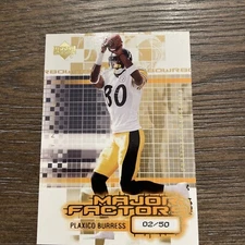 2003 Upper Deck Finite GOLD Major Factors Plaxico Burress /50 Steelers