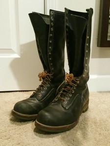 red wing lineman logger boots