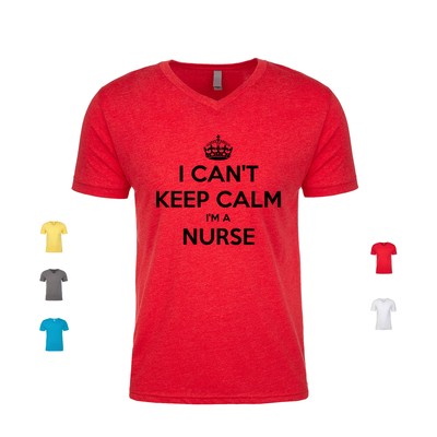 I Can't Keep Calm I'm A Nurse healthcare nursing student Men's V Neck Shirt