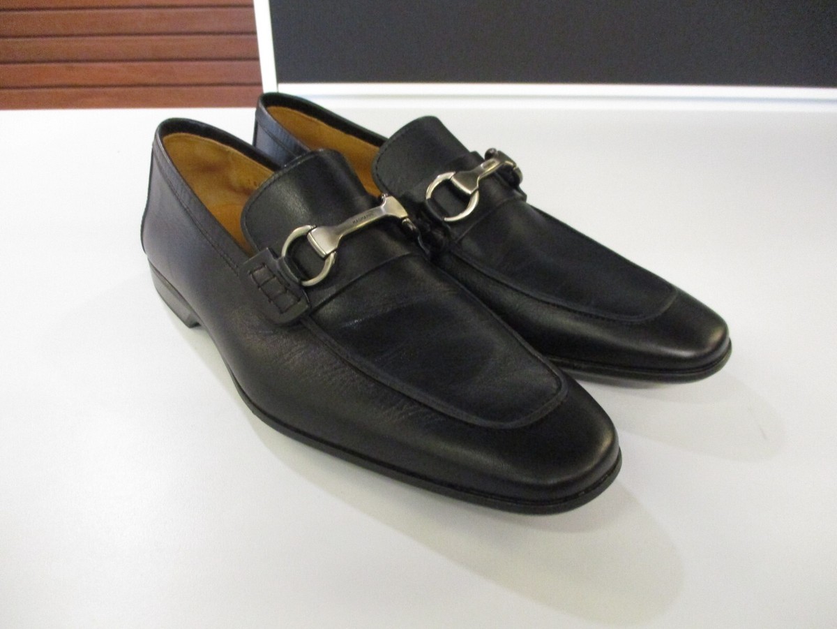 Black Leather Magnanni Rafa Ii Magnanni Rafa II Black Loafers Size