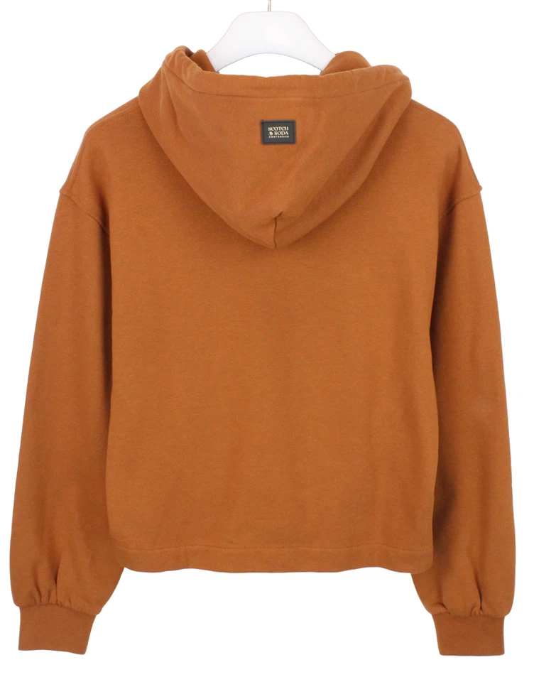 SCOTCH & SODA Hoodie Women's LARGE Pullover Hooded Pockets Brown - Image 2 of 4