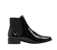 Image of Aldo Black Patent Nadia Ankle Boots Size 10