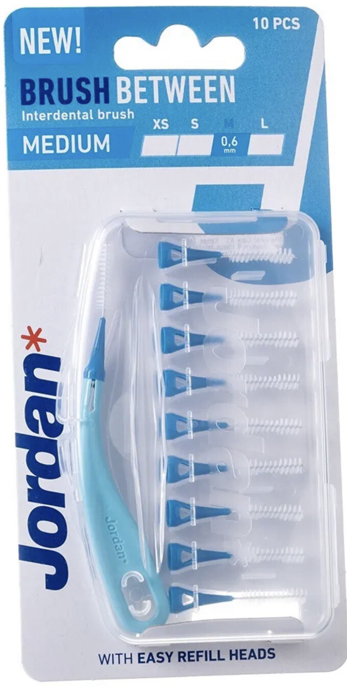 Brossettes interdentaires Jordan Brush Between boîte de 10 x 2 pour espace dentaire étroit