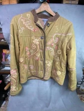 WOMEN'S IVY EMBROIDERED CORDUROY JACKET SIZE MEDIUM