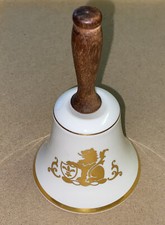 Picard China VTG Porcelain Bell Made In USA The Danbury Mint Lion & Shield #166