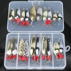 SEÑUELOS DE PESCA Anzuelos para Pescar Fishing Lures Spoon Bait Set with Box