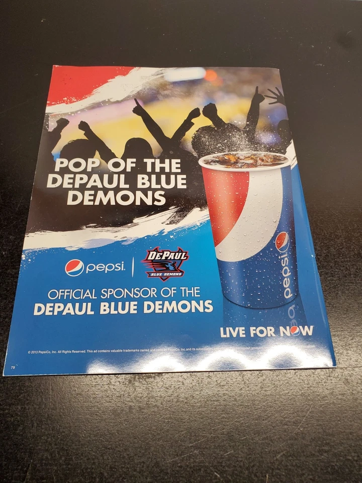 2013-14 DePaul Blue Demons Women's Basketball program - Jasmine Penny-Kelsey Smi - Image 3 of 4