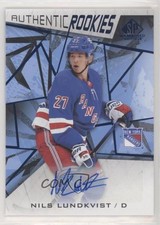 2021-22 Upper Deck SP Game Used Authentic Rookies Blue Nils Lundkvist Auto 0g2i