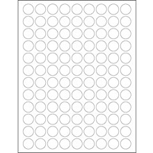 3/4" White Circle Laser Labels-108 Labels per Sheet-10800 per Case