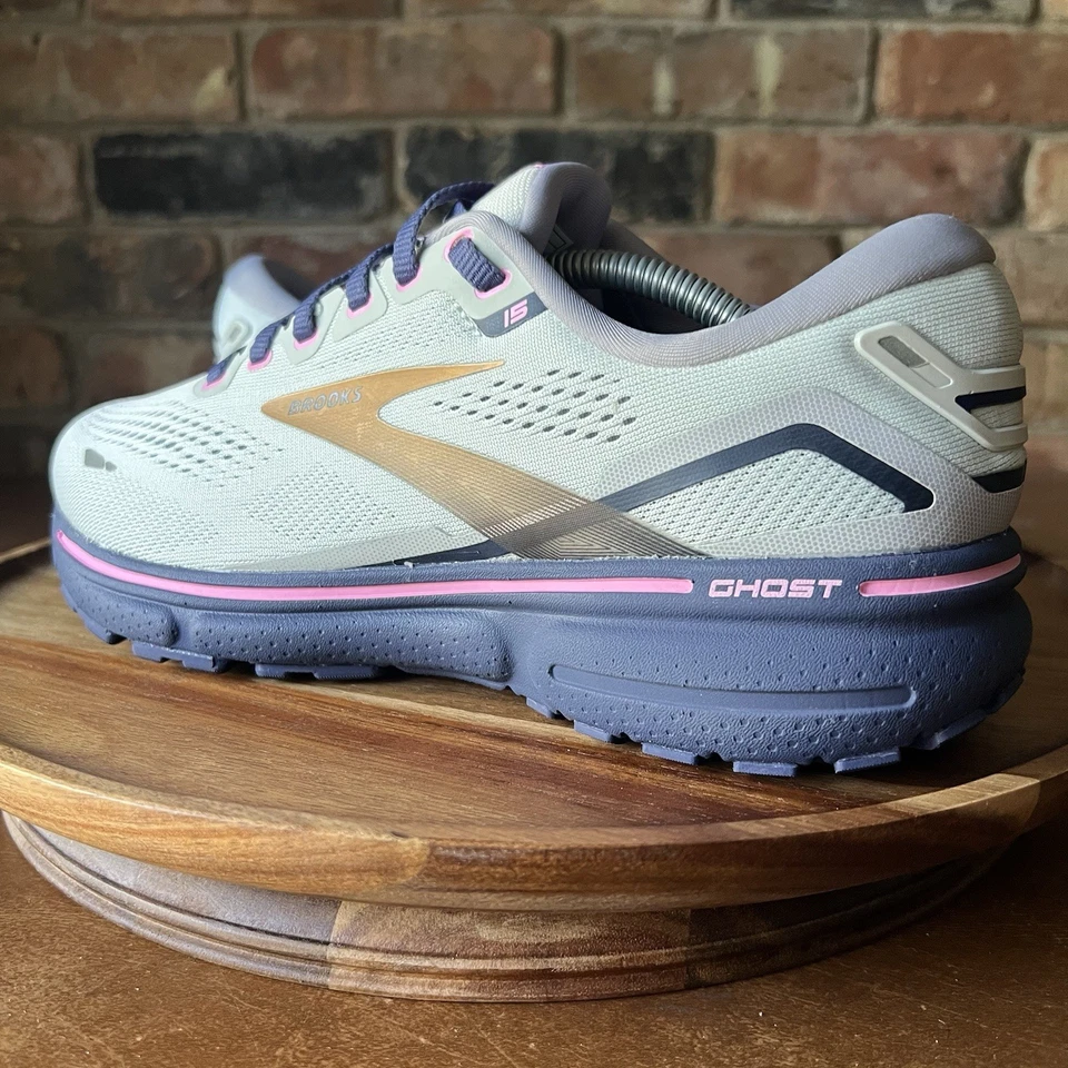 Brooks Ghost 15 Blue Pink Comfort Road Running Shoes Sneakers Women's 8.5 Wide - Image 3 of 4