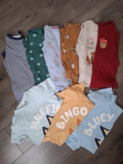 Girls nightwear bundle 9 sets age 5 6 (Inc Bluey shortie PJs)