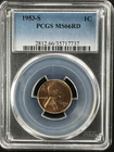 1953-S  1C RD Lincoln Wheat One Cent  PCGS MS66RD  35717737