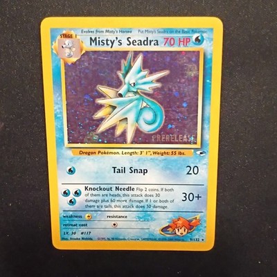 Pokémon Misty's Seadra Gym Heroes Holo Rare Prerelease 9/132 70 HP Stage 1 2000