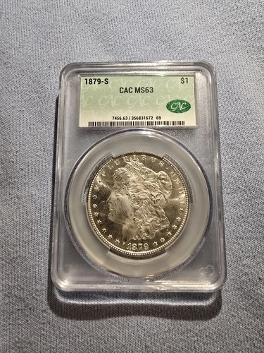 1879 S Morgan Silver Dollar CACG CAC MS63