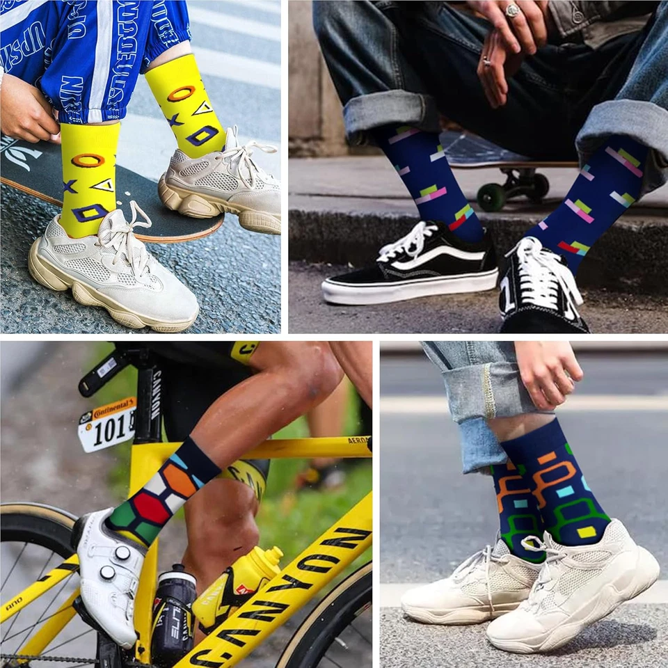 Men'S Dress Funny Crazy Colorful Novelty Combed Cotton Crew Socks 12 Pack - Size - Image 3 of 4