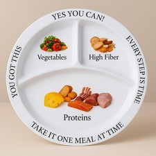 Bariatric Portion Control Plates 2-Pack Weight Loss Healthy Eating Surgery