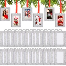 100 Pcs Hanging Christmas Tree Mini Picture Frames Small Picture Frame Orname...