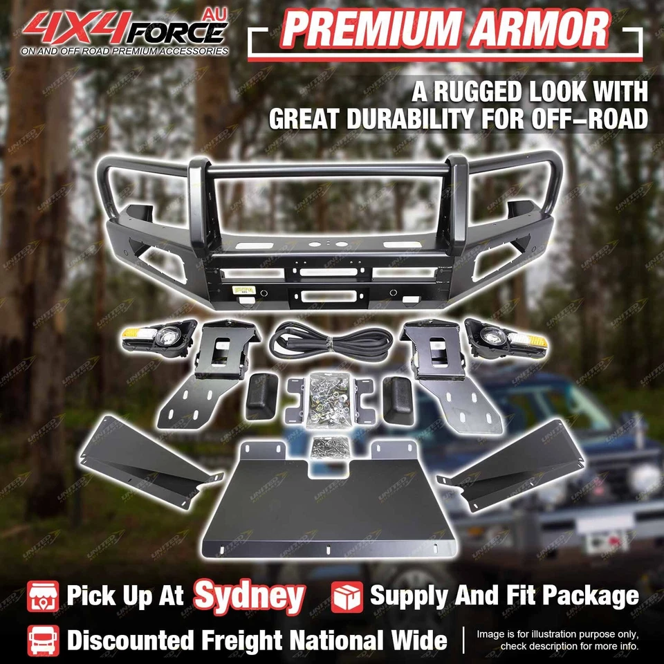4X4FORCE Premium Armor Bumper Bullbar with 3 Loop for Nissan Patrol Y62 SYD - image 2 of 2