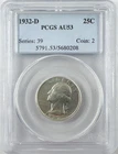 1932-D 25C PCGS AU53 Washington Quarter 05680208
