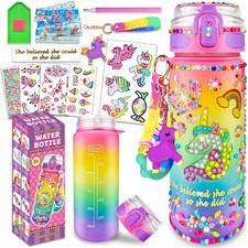 Decorate Your Own Water Bottle Kits for Girls Age 4-6-8-10,Unicorn Painting Craf