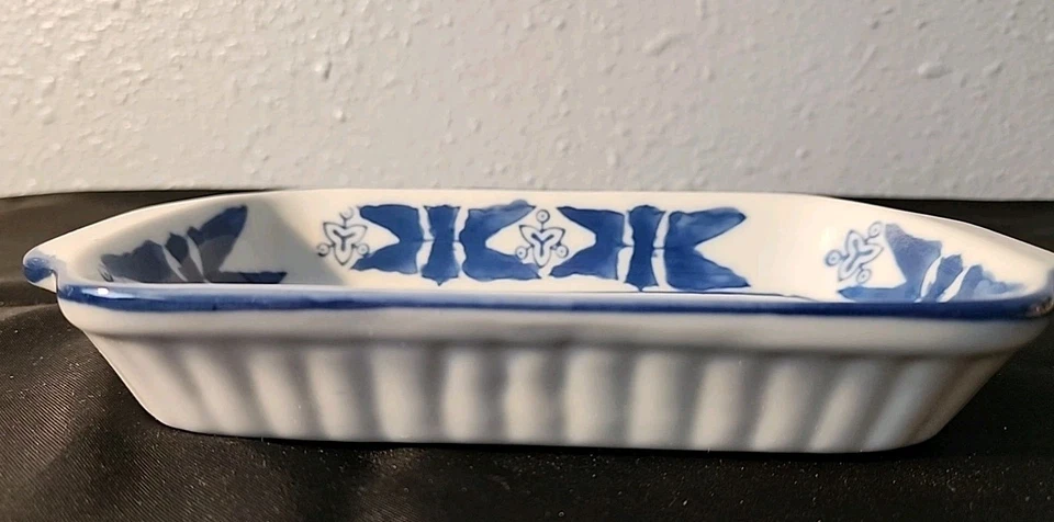 Plato de mantequilla azul y blanco Chinoiserie Foto 4 de 4