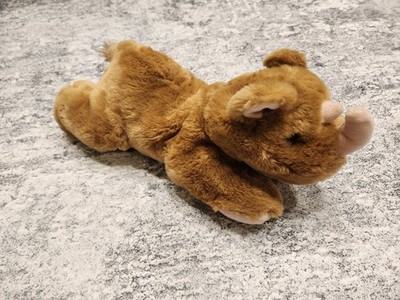 Dan Dee Tan Plush Rhino Rhinoceros Stuffed Rhino Plush Toy Brown Tan Tag