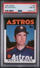 ⭐ 1986 Topps Nolan Ryan #100 Houston Astros PSA 8 NM-MT - Fresh Slab 🚀