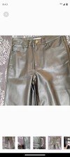 Vibrant Women's Sleek Black Leather Pants Size 11 29 NWOT