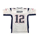 New England Patriots Jersey Tom Brady Mens Medium Reebok White