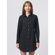 Xirena Camryn Black Mini Shirt Dress Cotton Women's Size XL