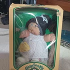 Cabbage Patch Kids 16in Girl Doll 1983 Dark Brown Curly Brown Eyes Box MPN 3900