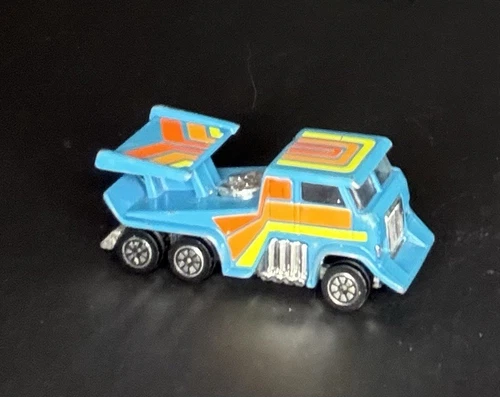 Kenner 1978 Fast 111’s Evil Eye Diecast Semi Truck Teal w/ Yellow Orange Tampo - Picture 1 of 6