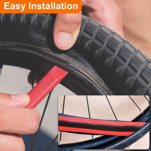 2pcs Bike Tire Liner Inner Tube Bicycle Flat Protector for Road 20-23c,Red - Imagen 3 de 7