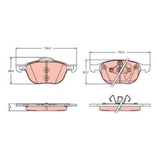 Satz Bremsbeläge Bremsklötze vorne für Volvo C30 533 C70 2 542 S40 544 | 2401