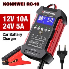 KONNWEI RC-10 12V 10A 24V 5A Car Battery Charger Pulse Repair AGM GEL Lead Acid