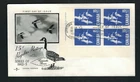Canada #415, 1963 15¢ Canada Geese UL Plate block #2, Artcraft cachet  FDC