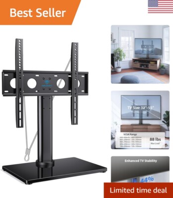 Universal TV Stand - Height Adjustable Table Top Stand for 22-55 Inch ...